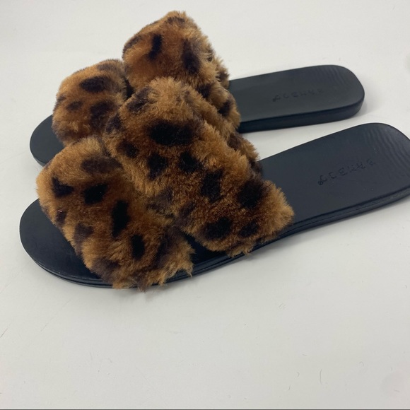 BAMBOO Full Moon leopard fur slides - Picture 6 of 6